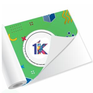 ADESIVOS 0.10 Fosco 106 cm Vinil Monomérico Personalizado 4x0 Sem Revestimento Sem acabamento 
