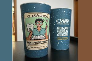 COPO Label 550ML PERSONALIZADO Polipropileno 13,7x9cm Colorida Sem Revestimento Sem acabamento 
