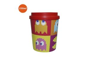 COPO Label C/ TAMPA BUCKS 330ML PERSONALIZADO Polipropileno Área de impressão em todo o copo Colorido Sem Revestimento Sem acabamento Tamanho 9x6,8