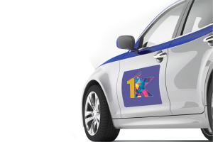 Imã Automotivo Manta Magnética 0,80 Personalizado 4x0 Laminação Corte Reto 